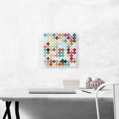 ARTCANVAS Mid-Century Modern Intersecting Transparent Diamonds Canvas Art shops Print